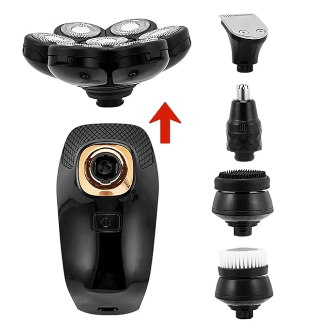 Head Shavers for Bald Men 5 In 1 Electric Shaver Razor For Men's Trimmer Wet And Bald Head Dry Razor 7D Head Waterproof LED Display Machine For Shaving