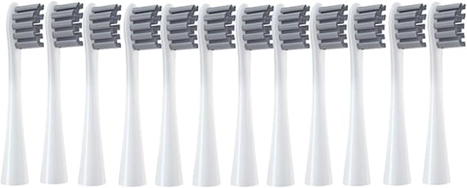 Replacement Brush Heads Soft Bristle Clean Nozzles Compatible for X/X PRO/ Z1/ F1/ One/Air 2 /SE Sonic Electric Toothbrush(12Gray)