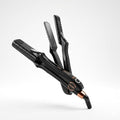 Croc Masters Black Titanium Flat Iron 1.5 Digital Temperature Control Dual Voltage Anti-Static Plates