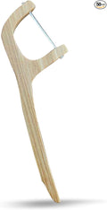 Naturals Eco-Friendly Biodegradable Floss Sticks- Sustainable Bamboo Dental Flosser with Toothpick &amp Corn Starch Picks for Gentle Oral Care and Fresh Breath - Plastic-Free and Zero Waste