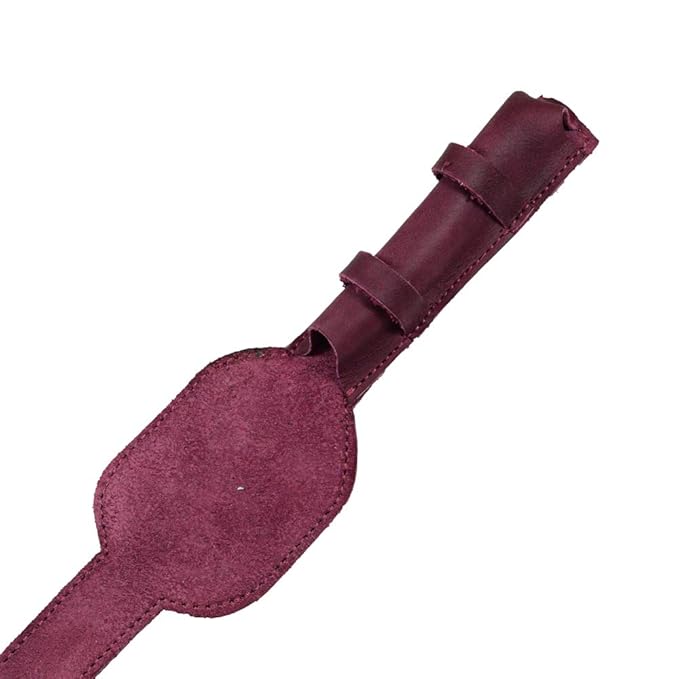 Hide &amp Drink Leather Double Edge Safety Razor Protective Case Shaving Travel Pouch Handmade (Sangria)