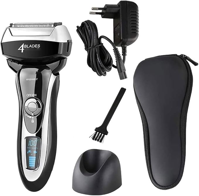 Electric Razor for Men Electric Shaver with Precision Trimmer Rechargeable Wet &amp Dry Foil Shaver Clean &amp Washable