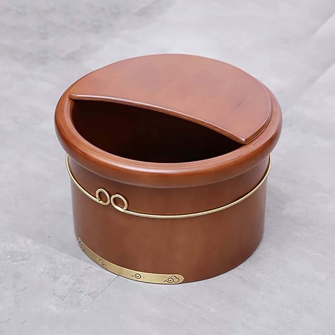 Foot Tub Wooden Foot Basin Household Gift Foot Soaker TubWooden Foot SoakWooden Foot BasinSolid Wood Foot Tub Pedicure Bowl Spa Massage Pedicure Barrels Household Foot Bath Barrel Household Items D