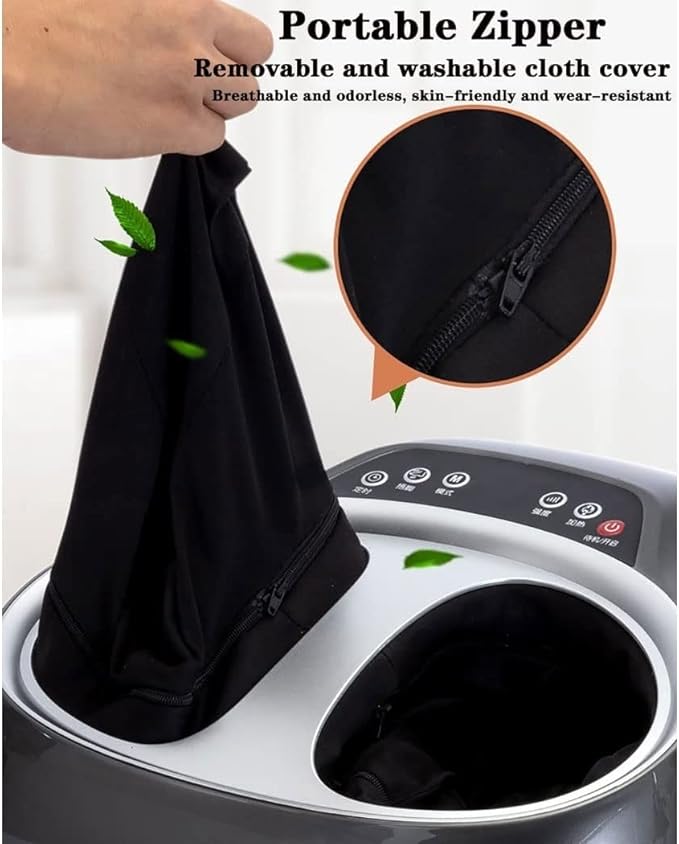 Foot Massager with Heat Foot Massage Machine Deep Kneading for Relieve Pains from Plantar Fasciitis and Tired Feet 3 Modes 9 Intensities (Color : Black)