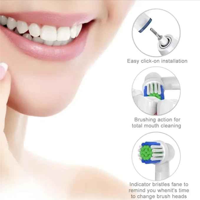 Electric Toothbrush Head Replacement Head - Compatible with Oral-B P2/4000/3757/d12/3766(8 pcs)