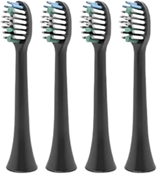 4pc Tooth Brush Head Replacement Compatibility for S100 Sonic Toothbrush(Black-4)
