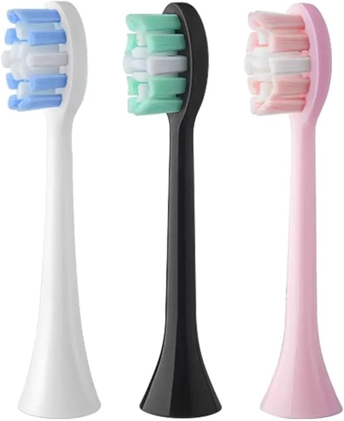 16pcs Replacement Toothbrush HeadCompatible for BOMIDI TX5 Soft Bristles Nozzles(16PCS Black)