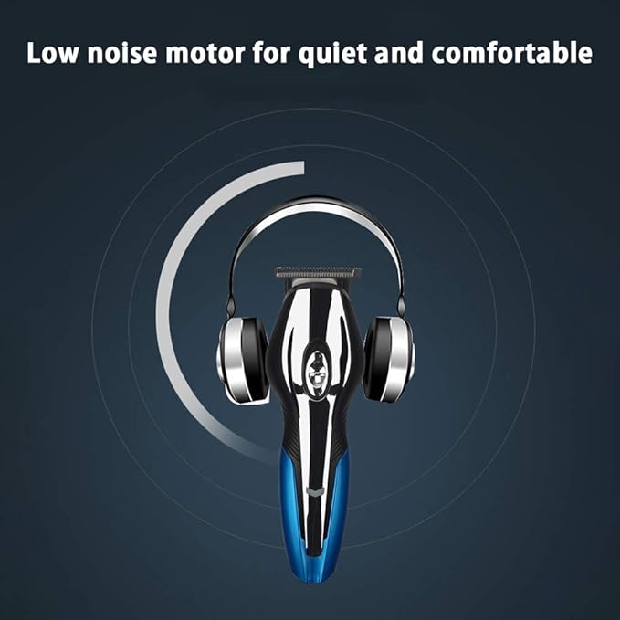 QWEASDF 6-in-1 Electric Hair Clipper Set Beard Trimmer Body Hair Trimmer Nose Hair Trimmer USB Charging Powerful Power Suitable for The Whole FamilyBlue