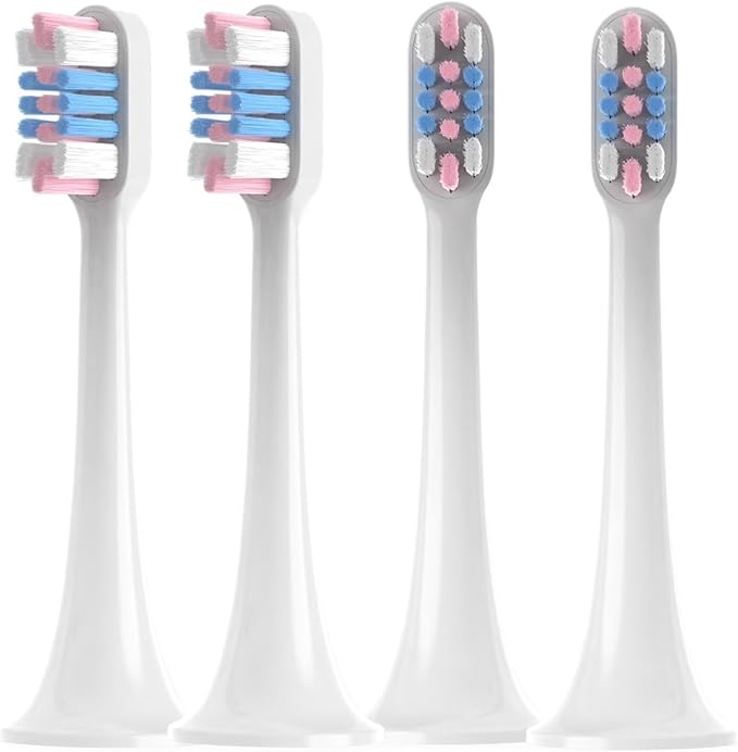 8pcs Replacement Brush HeadsCompatible for T300/T500/T700 Toothbrush Soft Bristle Nozzles with Caps(Pink)