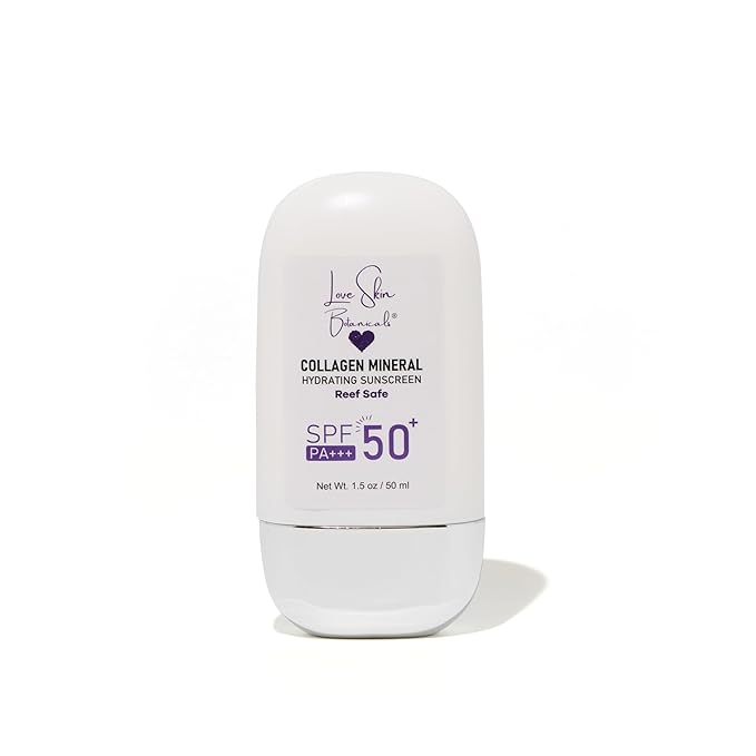 Collagen Mineral Sunscreen SPF 50 PA+++ – Clear-No Tint | 100% Mineral Reef-Safe Chemical-Free Unscented Daily Face Sunscreen