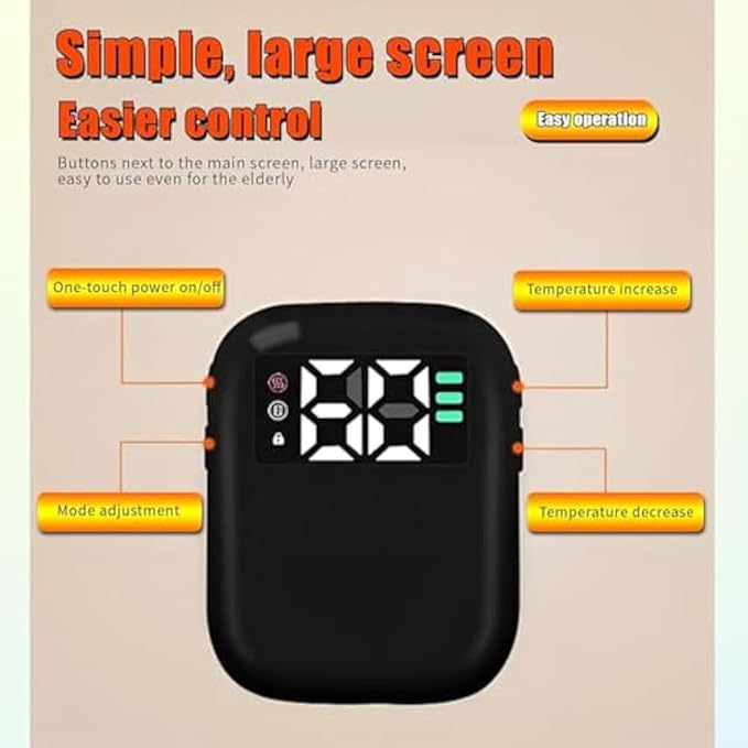 Belt Massager Lower Back Relief Portable Wireless Belt Adjustable Fit for Under Clothes Double Compression Zone Relaxation (White)