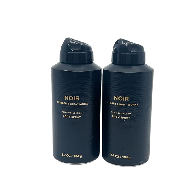 Bath &amp Body Works Men's Collection Deodorizing Body Spray - NOIR - Gift Pack for Holiday - Lot of 2