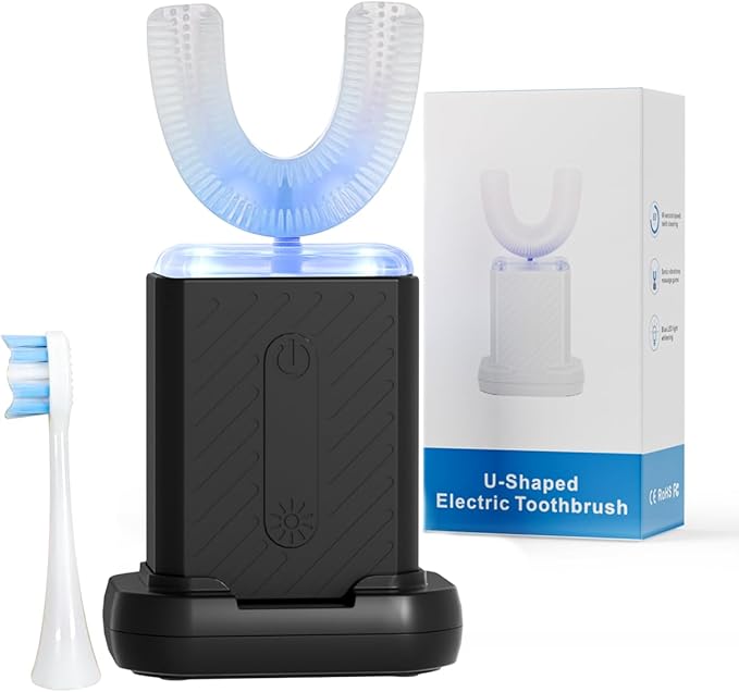 U-Shaped Electric Toothbrush for Adults Toothbrush with IPX7 Waterproof Adult Electric Toothbrush with 4 Clean Modes