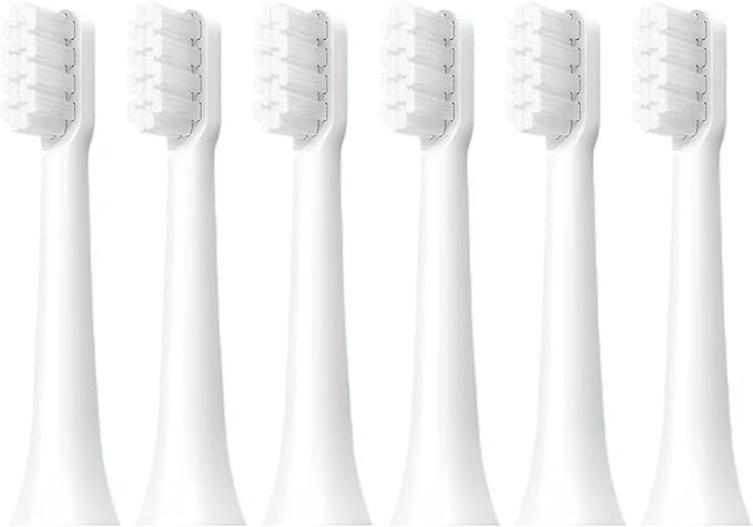 Electric Toothbrush Head Compatible for Mijia T100 Replacement Brush MES603(T100-WH-6Pcs)