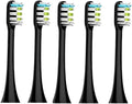 Compatible for Xiaomi SOOCAS Brush Head X3 X5 X3U X1 V1 V2 SOOCARE Replacement Head Bristle Sonic Electric Nozzles with Anti-dust Cap Clean(5pcs Black)