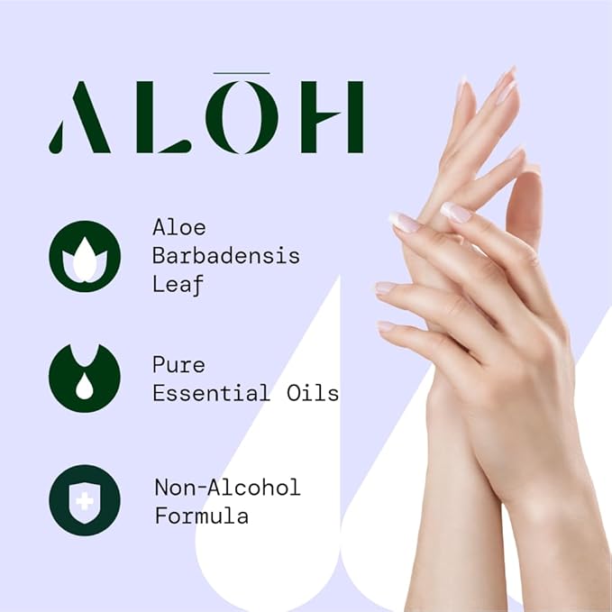 ALŌH Peppermint Eucalyptus Sanitizing Hand Wipes - Clean Hands Clear Mind On The Go Sanitizer for Kids and Adults - Travel Size 6 packs of 20ct Wipe (120 Wipes)