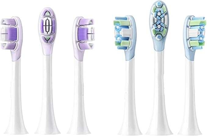 Compatible for Xiaomi Electric Toothbrush Brush Head 3/6PCS for Sonic Vibration Pro 4 Brushing Modes(6PCS Caring Version)