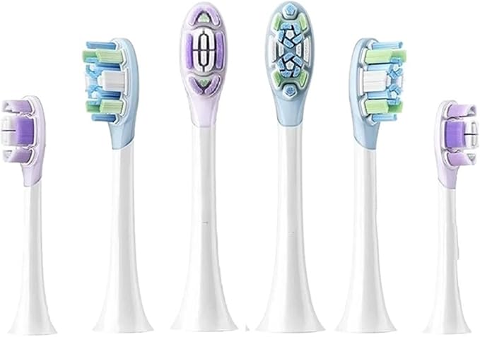 3/6PCS Electric Toothbrush Brush Head Compatible for Xiaomi Mijia Oscillation Heads Sonic Vibration Accessories Set(Combo Set)