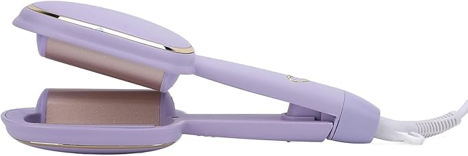 32mm Egg Roll Hair Curler Waving Curling Iron Fast Heating Hair Crimper Waver for Women Girls Purple (US Plug 110V)