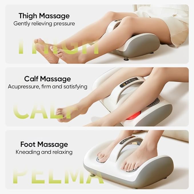 Shiatsu Foot Massager Machine Foot and Calf Massager Deep Tissue Massager for Plantar Fasciitis Pain Relief Promotes Blood Circulation