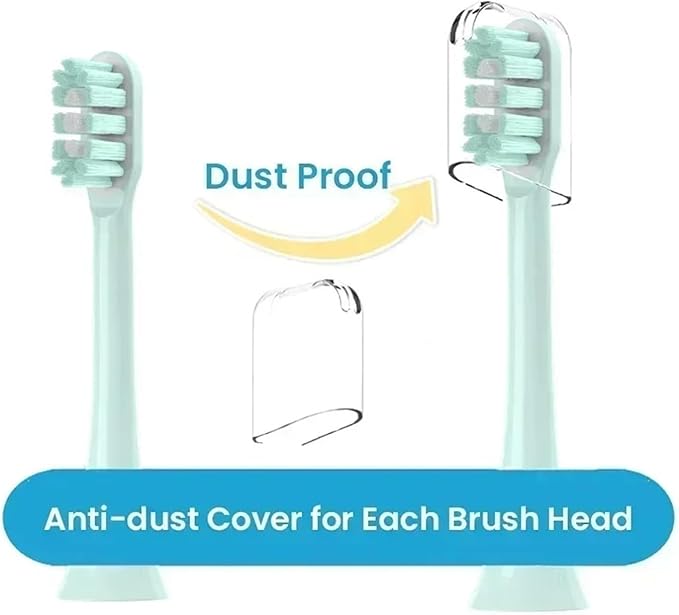 6/12pcs Toothbrush Heads Compatible for X3/X3U/X5 Soft Bristle Brush Vacuum Packed(12VanGoghGreen)