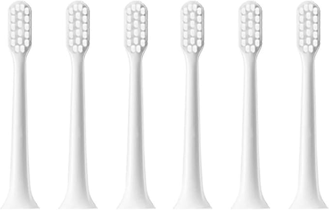 Replacement Toothbrush Head for Compatible for T200 T200C MES606 Sonic Electric Accessories Soft Bristles Nozzles(6pcs)
