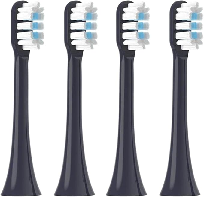Compatible for MIJIA T301/T302/T501 Toothbrush - Soft Bristle Replacement Heads Vacuum Packaging(4 PCS Purple)