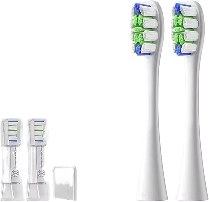 Replacement Brush HeadsCompatible for Oclean X/X PRO/ Z1/ F1/ One/Air 2 Sonic Electric Toothbrush Head(Oclean P1C1 2PCS)