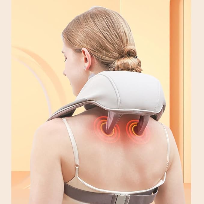 Goletsure Neck and Shoulder Massager Shiatsu Neck and Back Massager with Heat Deep Tissue 5D Kneading Pillow Simulated Manual Massage