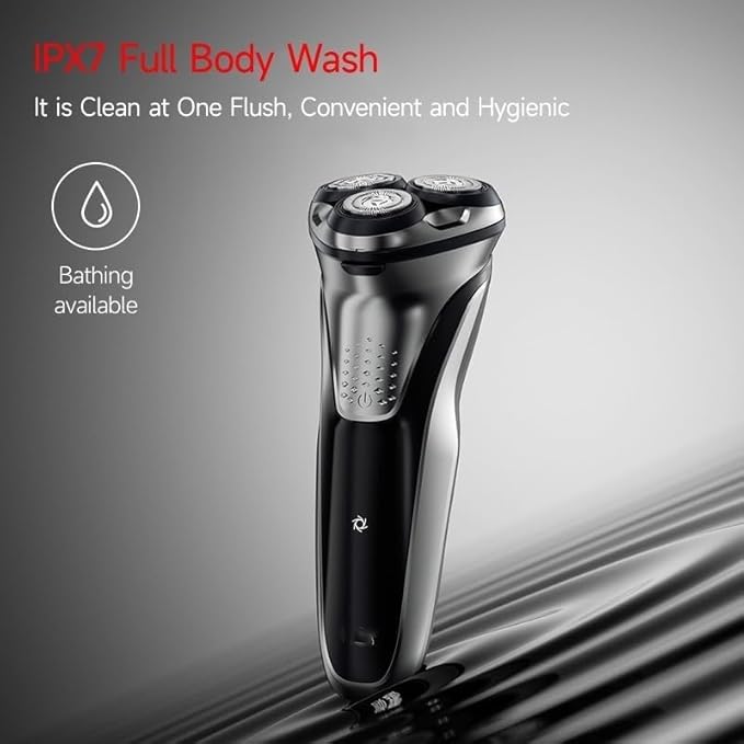 Electric Shavers for Men Men's Electric Shaver IPX7 Full Body Waterproof 3 Floating Heads Rechargeable Face Shaving Machine