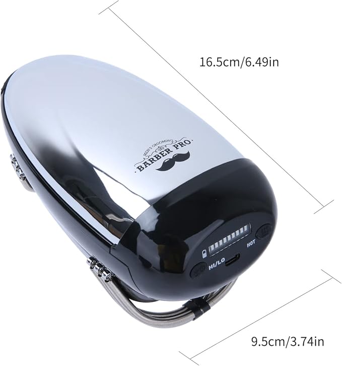 STYLANCE Cord/Cordless Barber Handheld Heat Massager Professional USB Charge Vibration Neck/Legs/Hand Massage 2 Massage Nodes 1 Hot Button (Silvery)