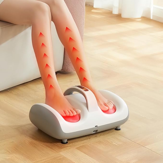 Shiatsu Foot Massager Machine Foot and Calf Massager Deep Tissue Massager for Plantar Fasciitis Pain Relief Promotes Blood Circulation