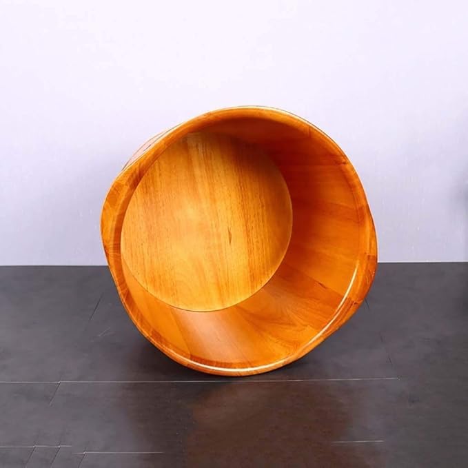 Foot Tub Wooden Foot Basin Household Gift Foot Soaker TubWooden Foot Soak Sauna BucketPure Wood Bathtub BucketHandmade Footbath BasinSauna Accessories for Footbath TubsFoot Relaxing Bath Barrel H