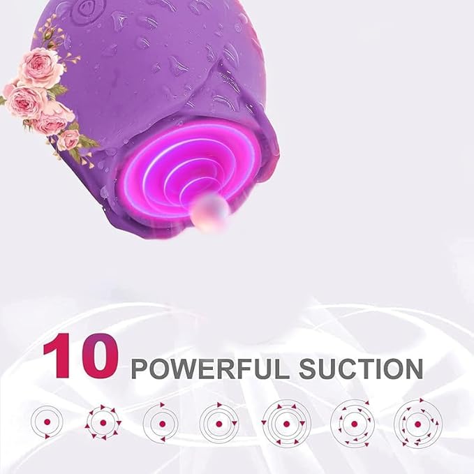 2026 Upgraded Version 10 Intense Suction Patterns 10 Continuous Insertion Rose Adult Tool 2025 Women Toys Automatic Electric Adult Toys Machine USB Rechargeable XJH-Purple53