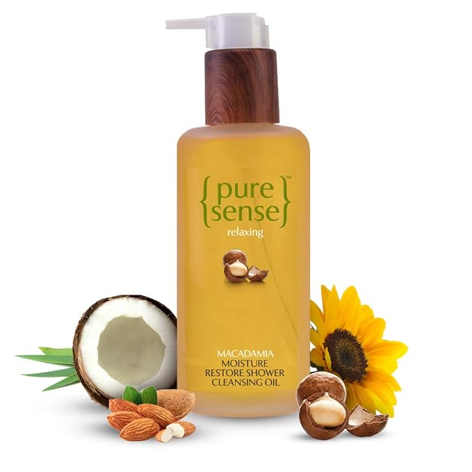 Macadamia Moisture Restore Shower Cleansing Oil - Sulphate &amp Paraben Free (200ml)