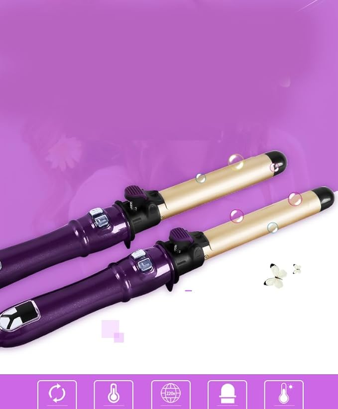 Baddie LCD Temperature Controlled Automatic Hair Curler (Black)