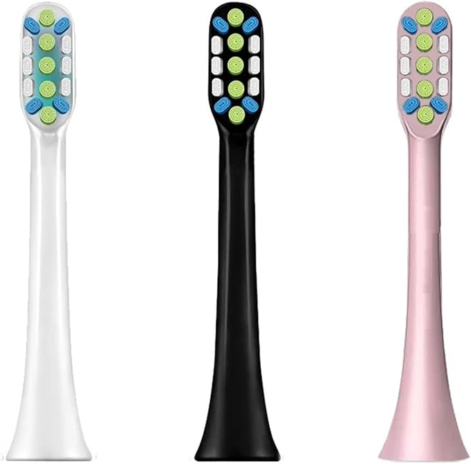 Compatible for V1 V2 X3 X3U X5 D3 Electric Toothbrush Heads(12black)