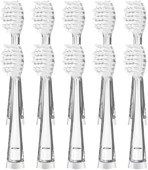 10PCS Replacement Toothbrush Heads Replaceable Brush Compatible for Seago SG977/EK6/ Electric(Bigger)