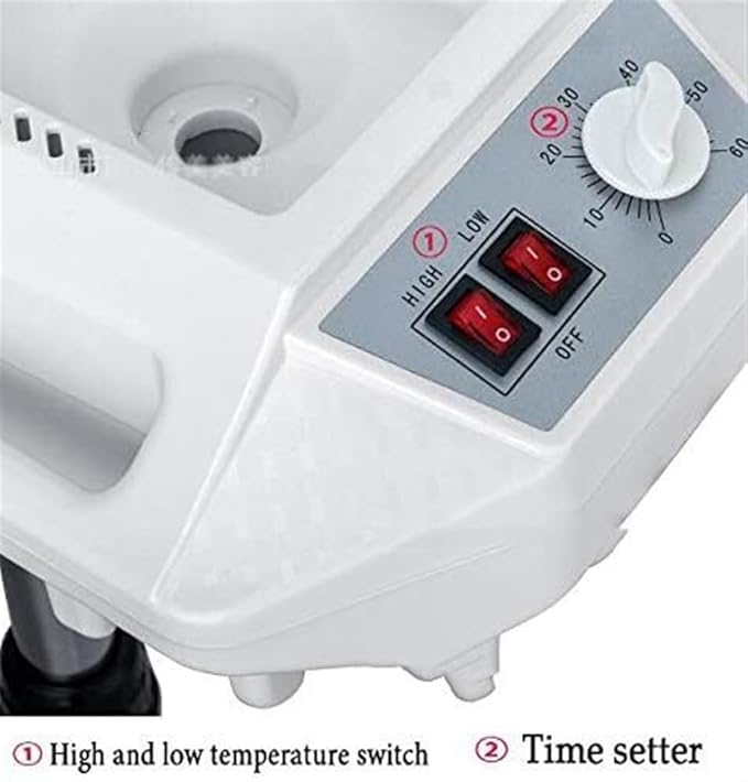 Salon Home Professional Hair Steamer Furniture Colour ProcessorStand Dryer Hood with Floor WheelAdjustable HeightTimer &amp Temperatu