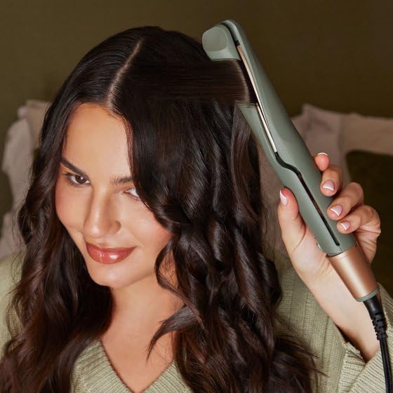 Remiington Ceramic Twist and Curl Hair Multi-Styler Adjustable Temperature with 7 Heat Settings Quick Heat Styling Tool for Waves and Curls Green Finish