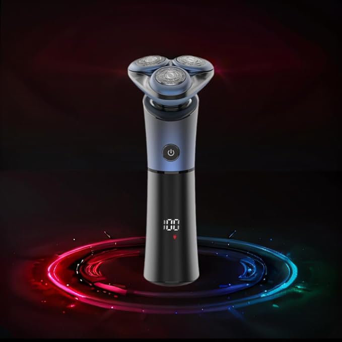Electric Razor for Men 4D Rotary Shaver Wet/Dry Cordless Rechargeable Waterproof