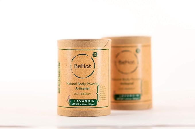 BeNat. All-Natural Plastic-Free Zero-Waste Deodorant Eco-friendly all-Natural BODY POWDER No Talc. Made with Fewer and Effective Ingredients for Earth Lovers!