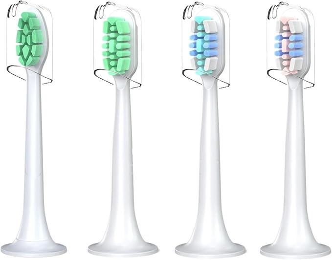Compatible for Mijia Xiaomi Brush Heads Ultrasonic for Electric Toothbrush T300/T500/T700/DDYS01SKS/MES601/602(White)
