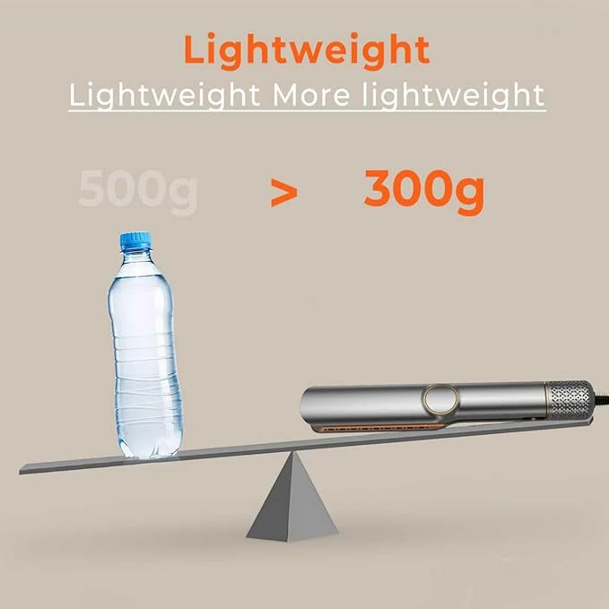 Airflow 2-in-1 Hair Straightener - Smart Moisture Detection Negative Ions No Preheat Lightweight Design