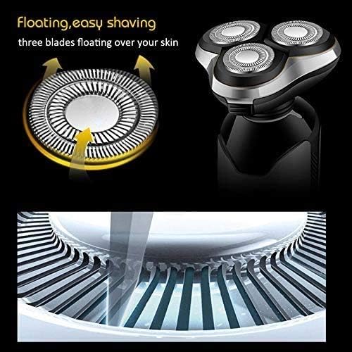 Electric Shavers for Men Head Shavers for Bald Men with LED Display Faster-Charging 3D Floating Waterproof Electric Razors with Hair ClippersNose Hair Trimmer &amp Facial Cleansing Brush