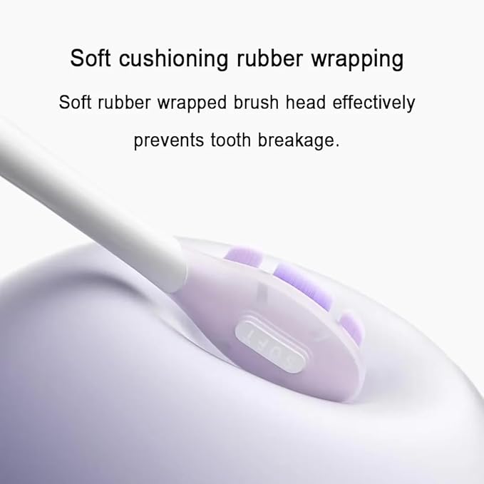 Compatible for Mijia Electric Toothbrush Brush Head 3/6PCS Compatible for Sonic Vibration Pro 4 Brushing Modes IPX8 Waterproof(3PCS Caring Version)