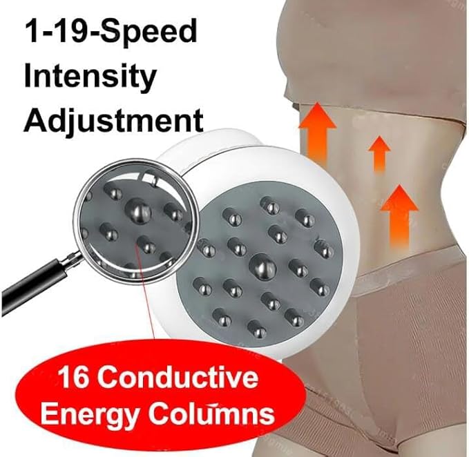 Lymphatic Drainage Massager Electric Meridian Brush Massage Tools for Belly FatAnti Cellulite Massager Handheld Electric Body Sculpting Machine Rechargeable Cordless Shaping Lymphatic Drainage