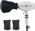 Turbo Power TwinTurbo 3900 Advanced Ionic &amp Ceramic Eco Friendly White Hair Dryer and M Hair Designs Metal Mesh Diffuser (Bundle 2 Items)