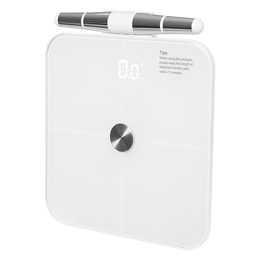 Modern Style 8 Electrode Body Fat Scaleup to 396.83 lbs Multifunctional Weight ScaleIntelligent Electronic Scale (White14.17 * 12.6 * 1.57in)