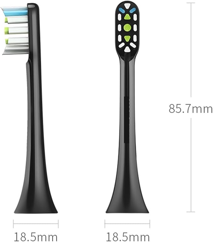 Compatible for Electric Toothbrush Heads Replacement X1 X3 X3U X5 Teeth Brush Replacement Heads(Black 4 pcs)